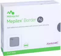 Mepilex Border Ag Schaumverb 7x7,5 cm Steril 5 st