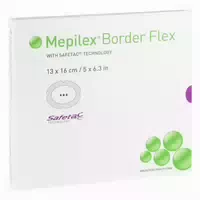 Mepilex Border Flex Schaumverb Haftend 13x16 cm 5 st Verband