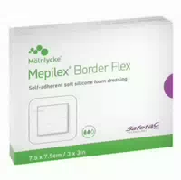 Mepilex Border Flex Schaumverband Haftend 7,5x7,5 cm