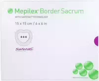 Mepilex Border Sacrum Schaumverband 15x15 cm Steril