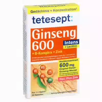 Tetesept Ginseng 600 Filmtabletten 30 St