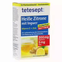 Tetesept Heiße Zitrone Mit Ingwer Vitamin C Zink Zuckerfrei 10x3 G Pulver