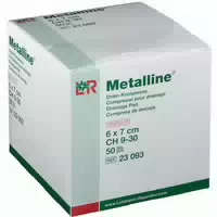 Metalline Drain Kompresse 6 Cm X 7 Cm Steril