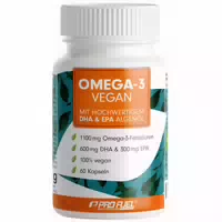 Profuel Omega 3 Vegan Kapseln Optimal Hochdosiert mit 600 mg Dha 300 mg Epa Omega 3 Pro Tag