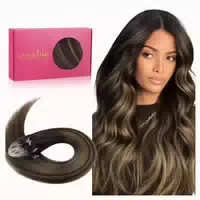 Microring 40cm 50s 5 Micro#2 6 2 Balayage Dunkel Braun To Ch 1 st
