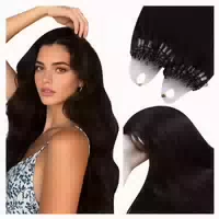 Microring Extensions Echthaar 35 cm Micro 3 Micro 1 #dunkler 1 st