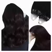 Extensions Echthaar Microring 40 cm Micro 3 Micro 1 #braun O 1 st