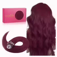 Haarextensions Microring Echthaar 45cm 50s 5 Micro#60a Plati 1 st