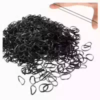 1000 Mini Haargummis Schwarz Transparent Gummibänder Mädchen 1 st