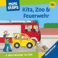 Ministeps: Mein Erster Bücher Würfel: Kita, Zoo und Feuerwehr Bücher Set