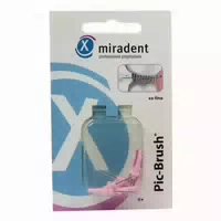 Miradent Interdentalbürsten Pic Brush Ersatzbürsten X Large Bordeaux 6 St