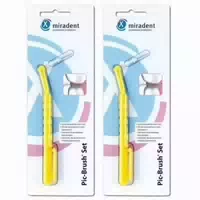 Miradent Pic Brush Set Gelb X Fine Transparent 1,8 mm