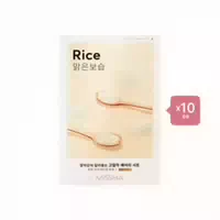 Missha Airy Fit Sheet Mask Rice 1pc 10ea Set