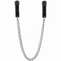 Mister B Pinch Battery Clamps Adjustable With Chain Black