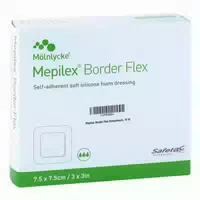 Mepilex Border Flex Schaumverb Haftend 7,5x7,5 cm 10 st Verband