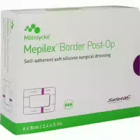 Mepilex Border Post Op Schaumverb Haftend 6x8 Cm 10 St Verband