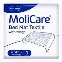 Molicare Bed Mat Textile 75x85 cm mit Flügel 1 st