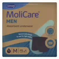 Molicare Men – Diskrete Waschbare Inkontinenzhose, Schützende Boxershorts Für Sehr Leichte Blasenschwäche, Größe L Schwarz