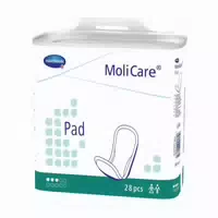 Molicare Pad 3 Tropfen Zuverlässige Einlagen für Schutz bei Mittlerer Blasenschwäche, Geeignet für Frauen und Männer