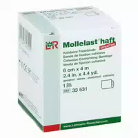Mollelast Haft Latexfrei 6cmx4m Gedehnt Weiss