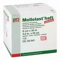 Mollelast Haft Latexfrei 8cmx20m Gedehnt Rot