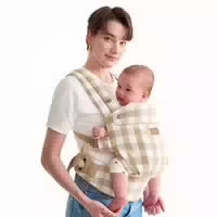 Momcozy Baby Trage Leichte & Atmungsaktive Schwarz Weiß Kariertes Muster 1 st