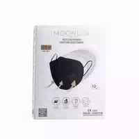 Moonlex Ffp2 Maske 5 Lagig Einzeln Foliert Schwarz Made in Europe 10 st