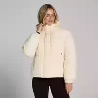 Mp Damen Kurze Wattierte Steppjacke – Helles Cremeweiß S