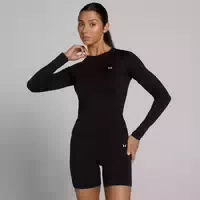 Mp Damen Shape Nahtloses Langarm Top – Schwarz Xxl