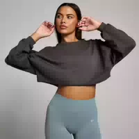 Mp Damen Tempo Lässiges Langärmeliges Crop Top – Nachtgrau Xxl