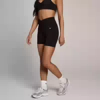 Mp Damen Tempo Shorts mit Geraffter Vorderseite – Schwarz Xs