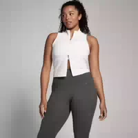 Mp Damen Tempo Top Mit Durchgehendem Reißverschluss – Weiß Xxl