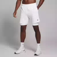 Mp Herren 2 in 1 Trainingsshorts — Weiß Xl
