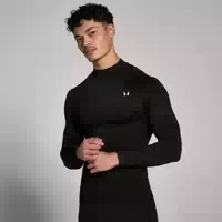 Mp Herren Training Langarm Baselayer mit Hohem Kragen – Schwarz Xxs