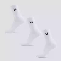Mp Unisex Crew Socks 3 Pack White Uk 6 8