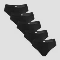 Mp Womens Mid Rise Bikini Brief 5 Pack Black S