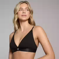 Mp Womens V Neck Bralette Black Xs