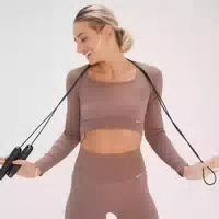 Mp X Tatiana Nahtloses Croptop Mit Langen Ärmeln – Haselnuss Xxl