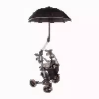 Rollatorschirm | Rollstuhlschirm 99 Schwarz 1 St