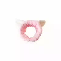 Msblossom Face Wash Cat Ribbon Headband 1stück White