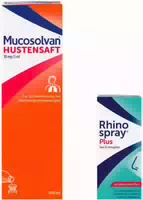 Mucosolvan Saft 30 mg Pro 5 ml 250 ml Rhinospray Plus bei Schnupfen mit Feindosierer 10 ml