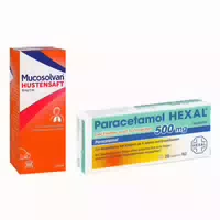 Mucosolvan Hustensaft 100ml Hexal Paracetamol 500mg 20stk