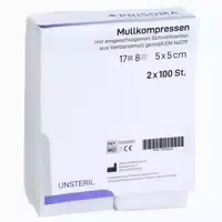 Mullkompressen Prisoma 5x5 Cm Unsteril 8fach