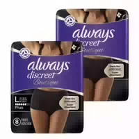 Multipack 2x 8 Stück Always Discreet Boutique Schwarze Höschen Gr l