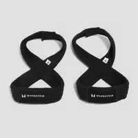 Myprotein Geposlsterte Zughilfen – Lifting Straps – Schwarz