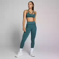 Mp Damen Hybrid Nahtlos Leggings Sattes Petrol Xxl