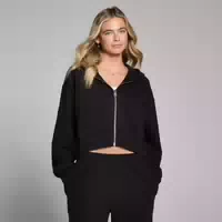 Mp Damen Lift Graphic Lifestyle Hoodie mit Reißverschluss Dunkle Trüffel S