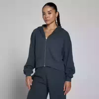 Mp Damen Lightweight Loopback Zip Through Hoodie Faded Blue Xxl