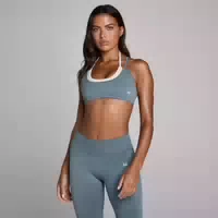 Mp Damen Seamless Layered Sport Bh Midnight Slate Xl