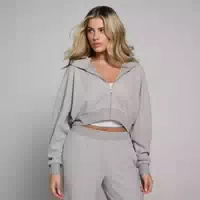 Mp Damen Soft Touch Kapuzenpulli Mit Durchgehendem Reißverschluss – Hellgrau Xxl